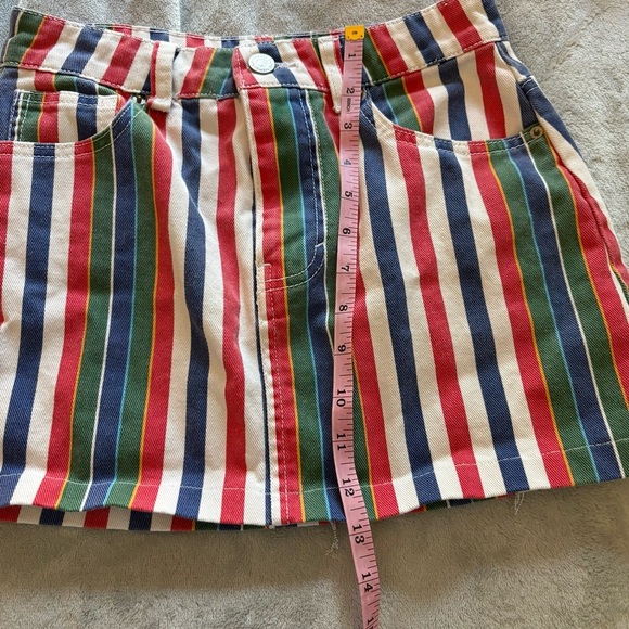 Unique Striped Multicolor Mini Skirt - Picture 6 of 8